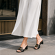 Tresmode Buk Black Women's Dress Block Heel Sandals