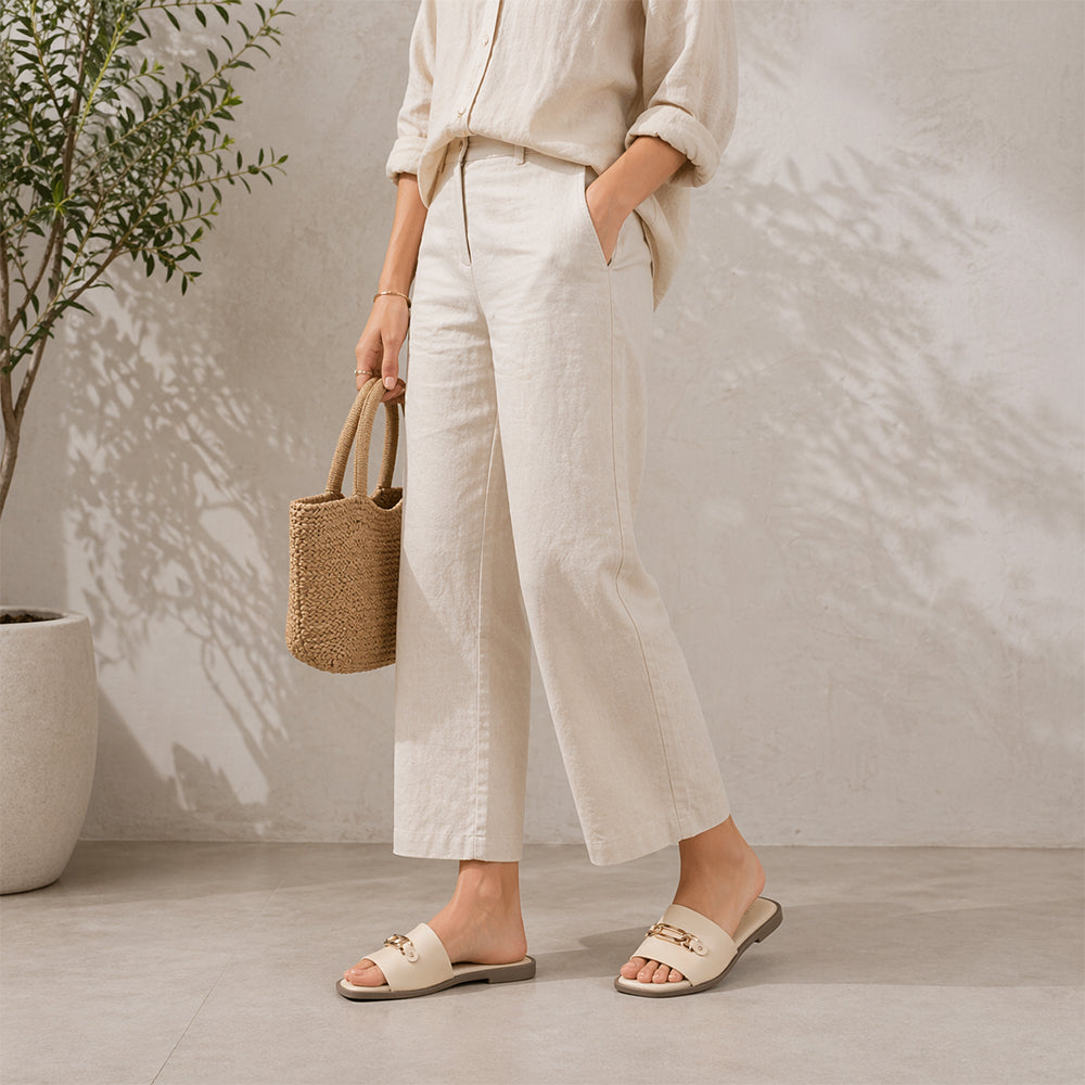 Tresmode Minna Cream Women's Dress Flats