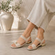 Tresmode Jero Cream Women's Dress Sandals