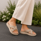 Tresmode Ian Beige Women's Casual Wedge Sandals