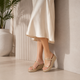 Tresmode Pegan Gold Women's Dress Wedge Sandals