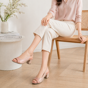 Tresmode Flir Pink Women's Dress Block Heel Sandals