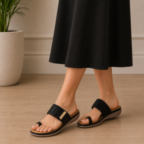 Tresmode Auma BlackWomen's Casual Platform Flats