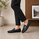 Tresmode Copen Black Men's Leather Penny Driving Loafers