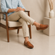 Tresmode Copen Tan Men's Leather Penny Driving Loafers
