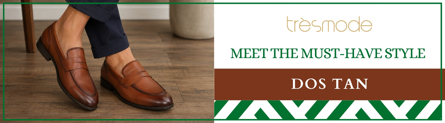 Tresmode Dos Tan Men's Leather Penny Loafers - A+ Content