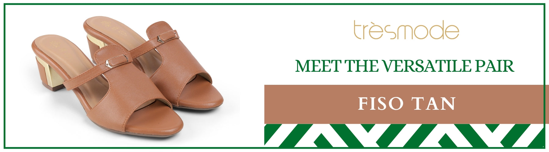 Tresmode Fiso Tan Women's Dress Block Heel Sandals - A+ Content