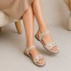 Tresmode Goldstud Cream Women's Casual Flats
