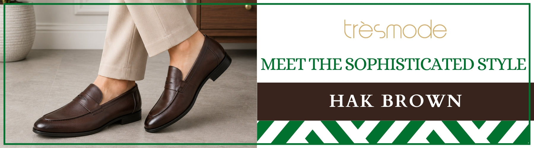 Tresmode Hak Brown Men's Leather Penny Loafers - A+ Content
