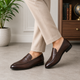 Tresmode Hak Brown Men's Leather Penny Loafers