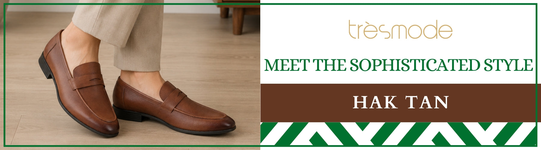Tresmode Hak Tan Men's Leather Penny Loafers - A+ Content
