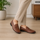 Tresmode Hak Tan Men's Leather Penny Loafers