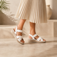 Tresmode Hospi White Women's Casual Wedge Sandals