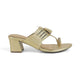 Tresmode Kola Gold Women's Dress Block Heel Sandals