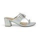 Tresmode Kola Silver Women's Dress Block Heel Sandals