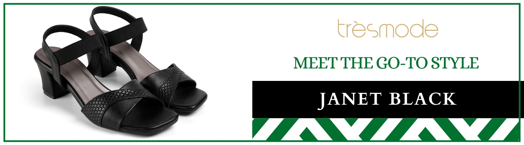 Tresmode Janet Black Women's Dress Block Heel Sandals - A+ Content