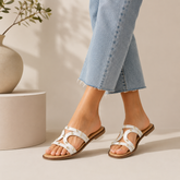 Tresmode Kilov White Women's Casual Flats