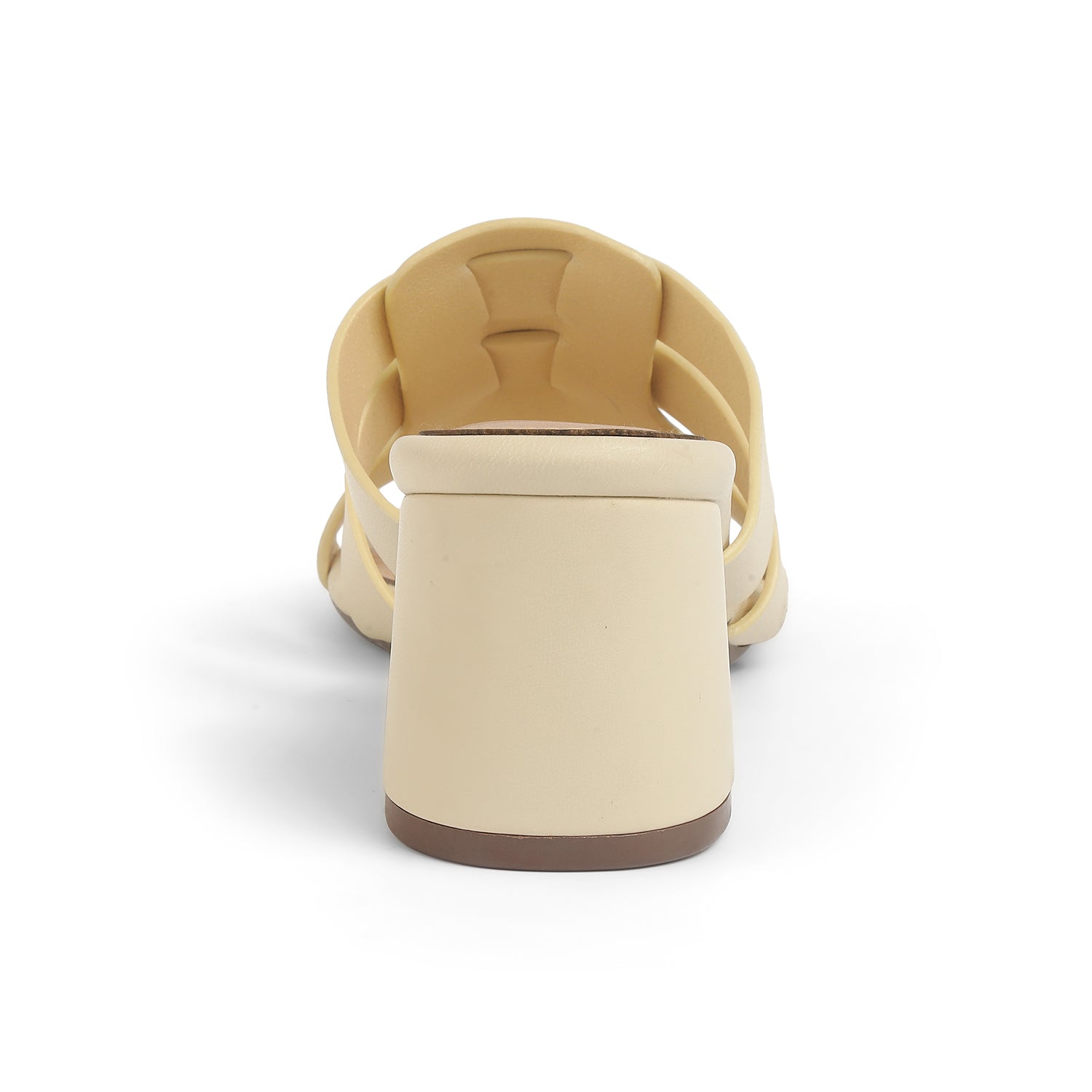 Tresmode Marzio Cream Women's Dress Block Heel Sandals