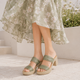 Tresmode Mauro Green Women's Dress Block Heel Sandals
