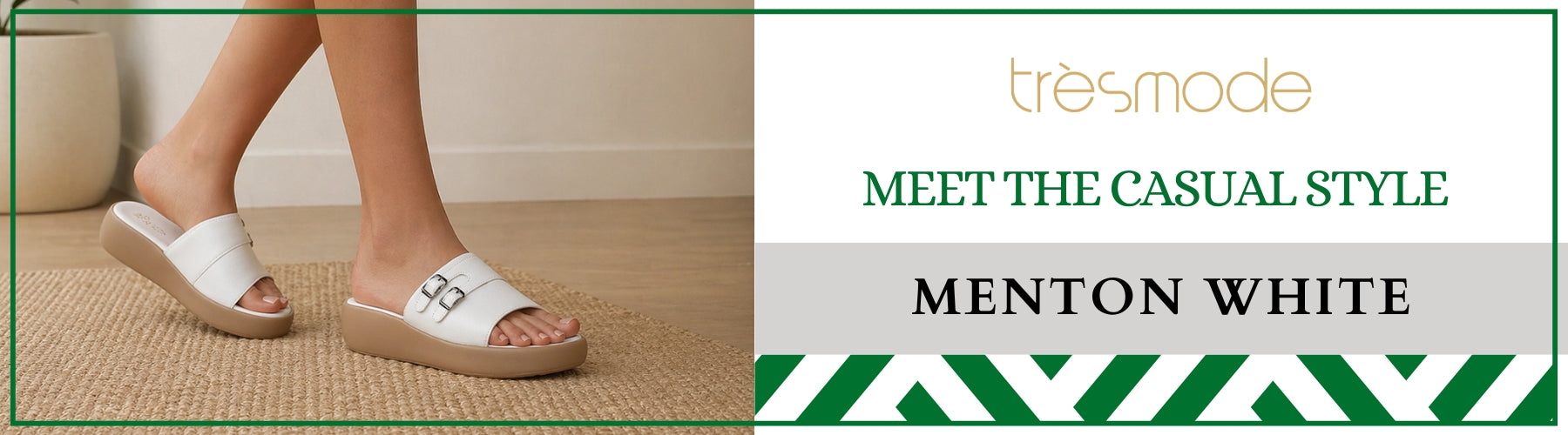 Tresmode Menton White Women's Casual Wedge Sandals - A+ Content