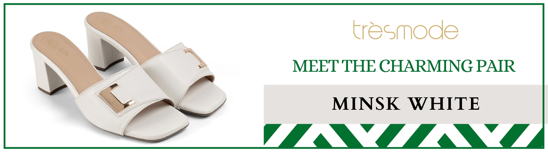 Tresmode Minsk White Women's Dress Block Heel Sandals - A+ Content
