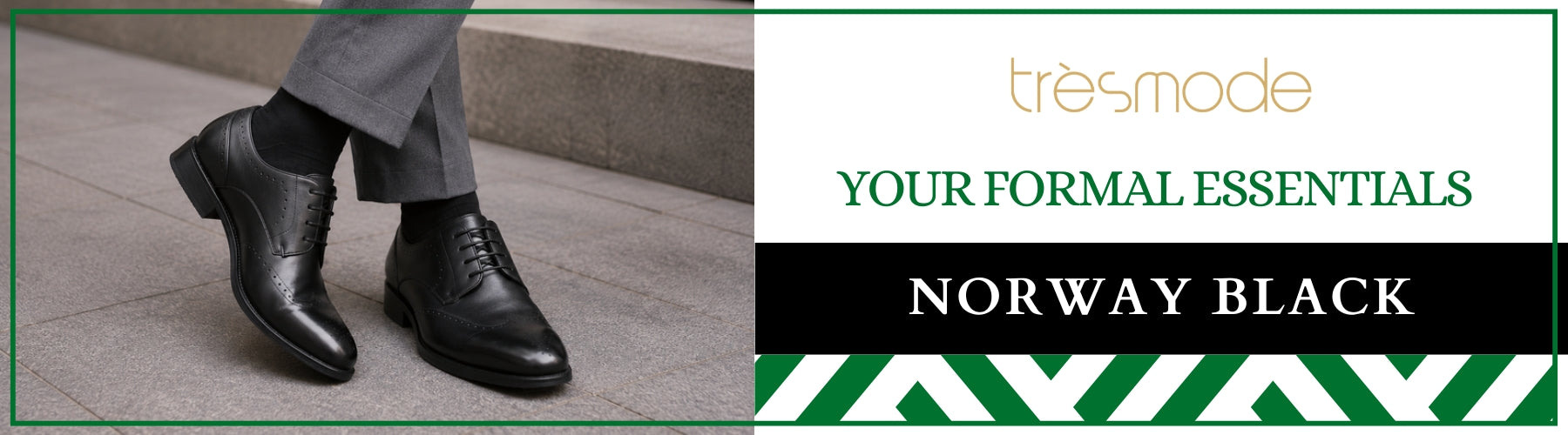 Tresmode Norway Black Men's Lace Ups - A+ Content