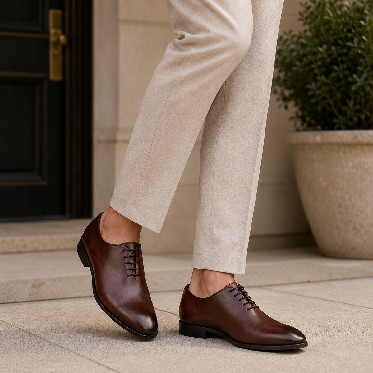 Tresmode One Brown Men's Oxford Lace Ups