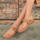 Tresmode Auma Beige Women's Casual Platform Flats