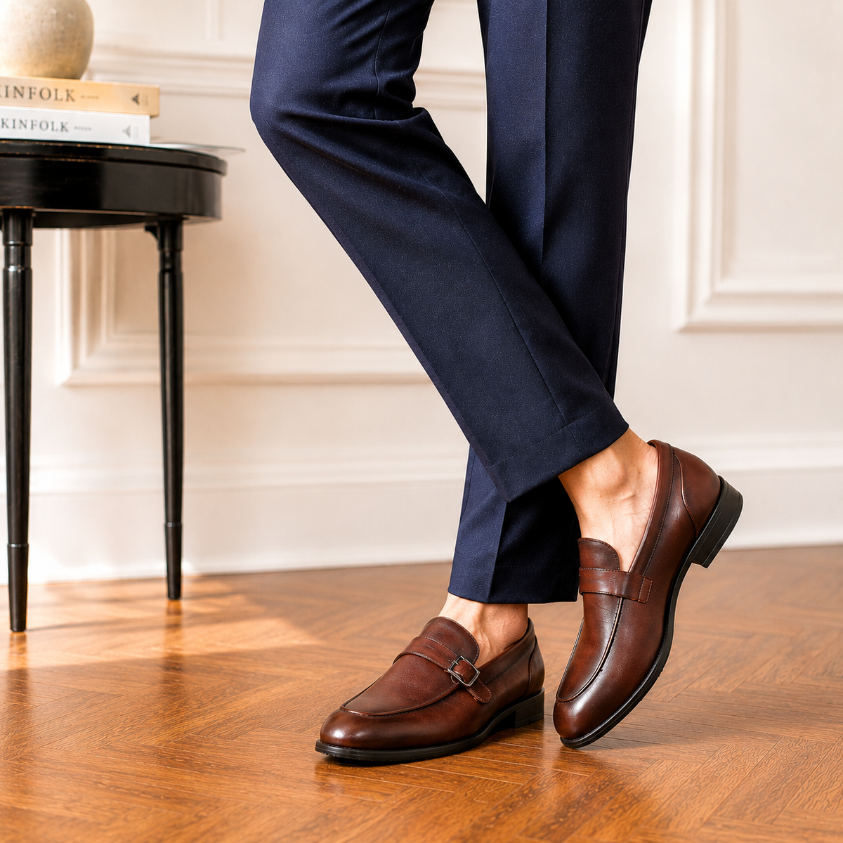 Tresmode Rocky Cognac Men's Leather Loafers