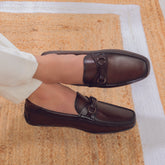The Rolling Brown Men's Leather Driving Loafers Tresmode