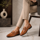 Tresmode Rope Tan Men's Leather Loafers
