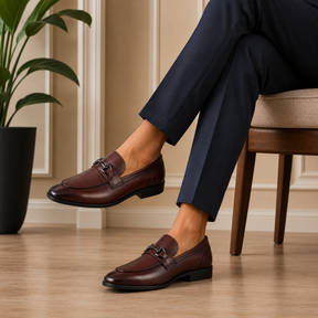 Tresmode Rovan Cognac Men's Leather Loafers