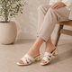 Tresmode Slick White Women's Dress Block Heel Sandals