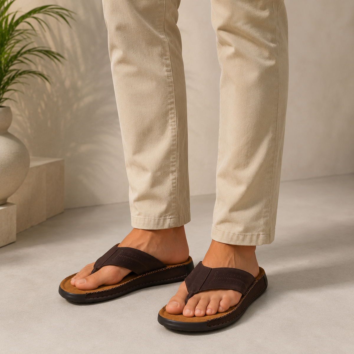 Tresmode Sun Brown Men's Sandals