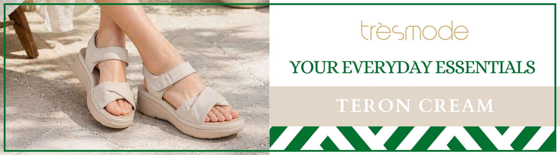 Tresmode Teron Cream Women's Casual Wedge Sandals - A+ Content