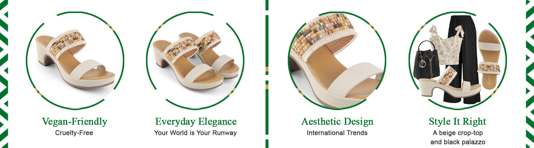 Tresmode Athn Beige Women's Dress Block Heel Sandals - A+ Content