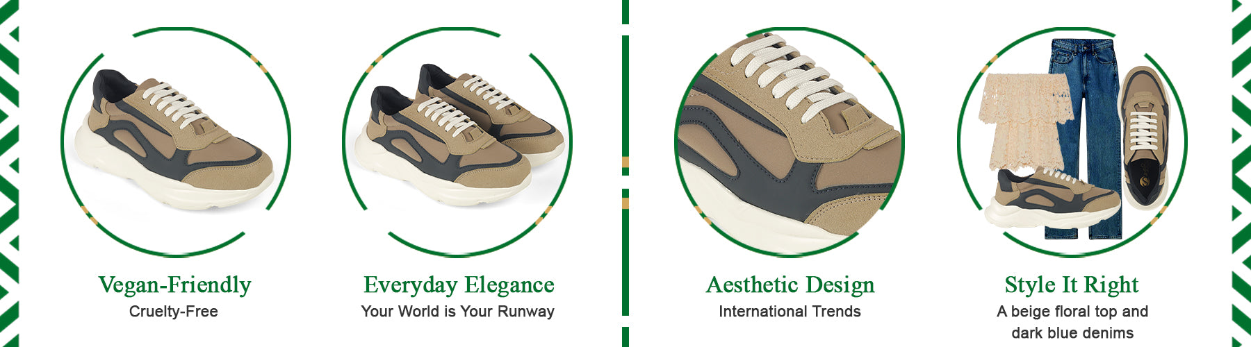 Tresmode Balenci Khaki Women's Sneakers - A+ Content