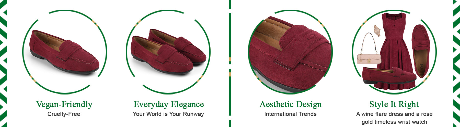 Tresmode Bework Wine Women's Casual Loafers - A+ Content