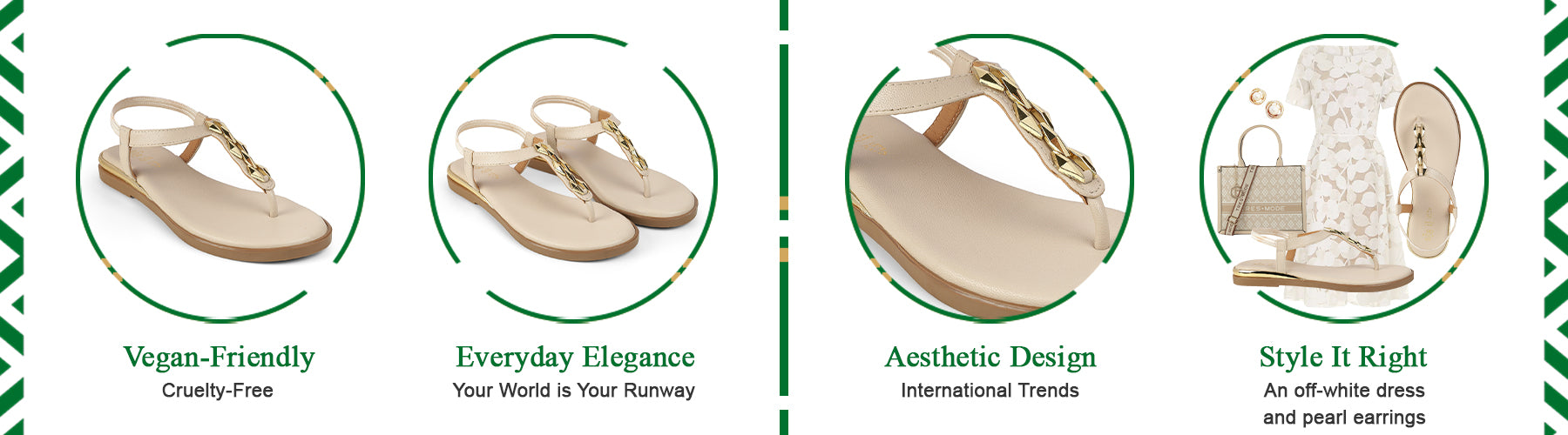 Tresmode Bucklet Cream Women's Dress Flats - A+ Content