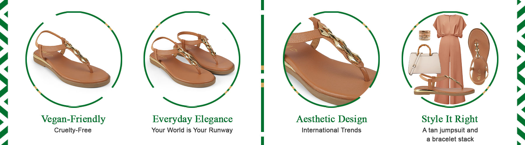 Tresmode Bucklet Tan Women's Dress Flats - A+ Content