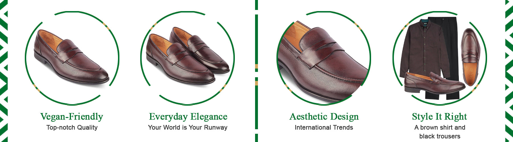 Tresmode Dawson Brown Men's Leather Penny Loafers - A+ Content