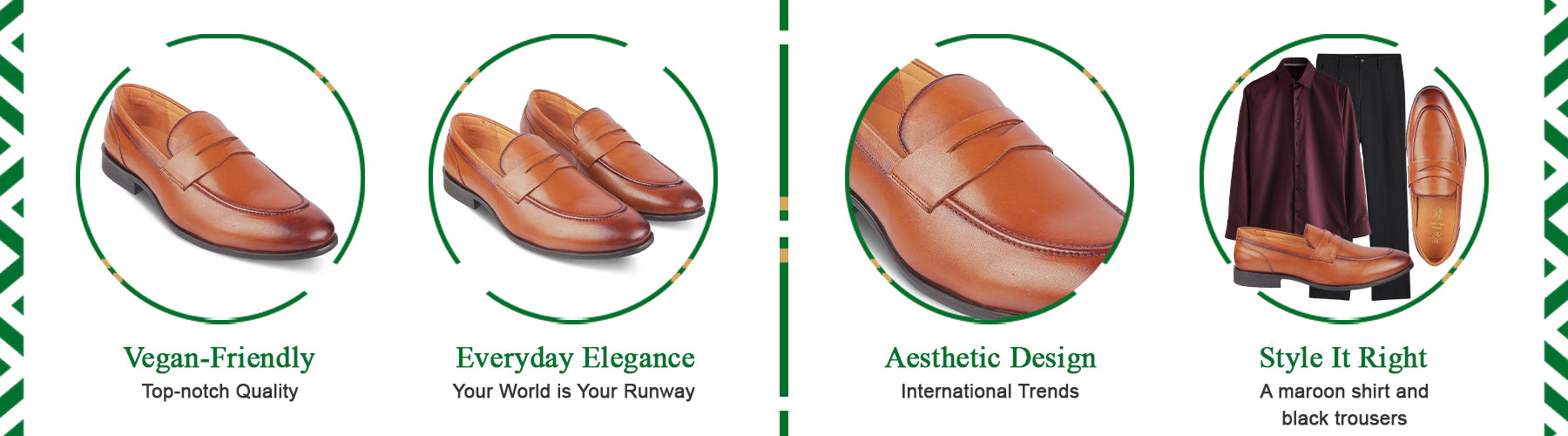 Tresmode Dawson Tan Men's Leather Penny Loafers - A+ Content