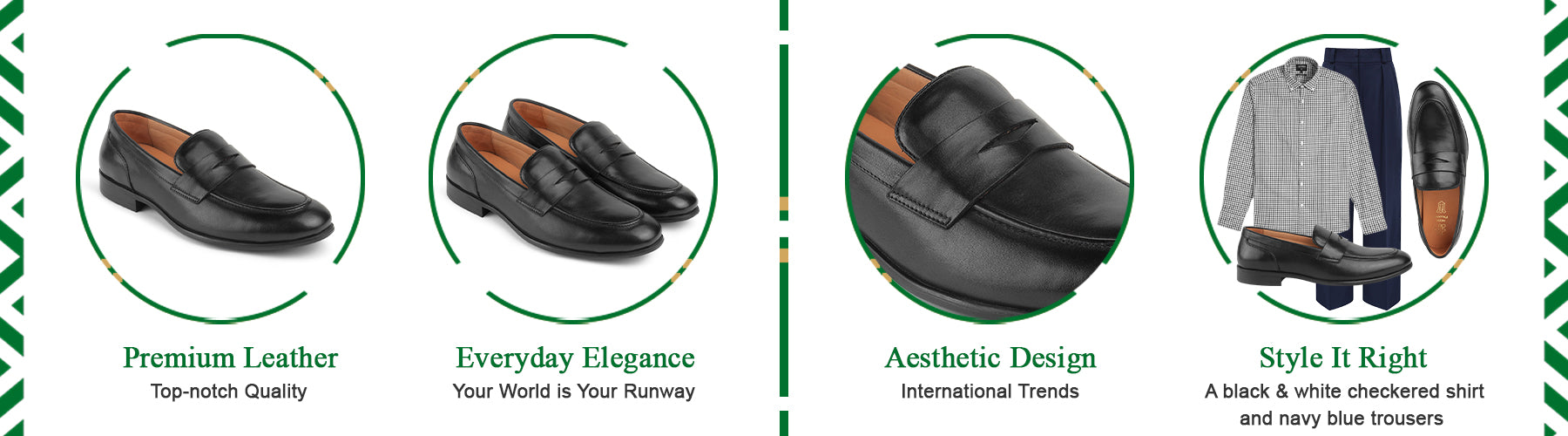 Tresmode Dos Black Men's Leather Penny Loafers - A+ Content