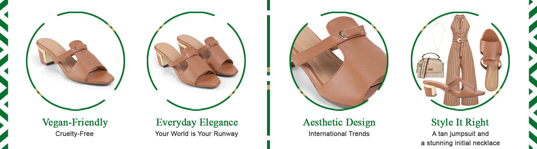 Tresmode Fiso Tan Women's Dress Block Heel Sandals - A+ Content