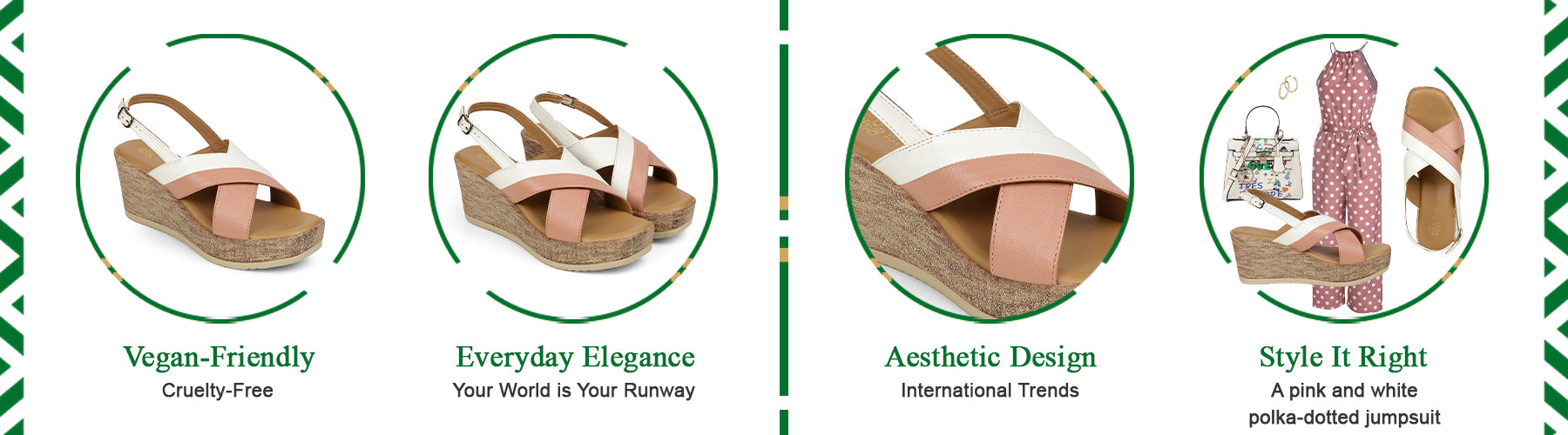 Tresmode Glam Pink Women's Dress Wedge Sandals - A+ Content