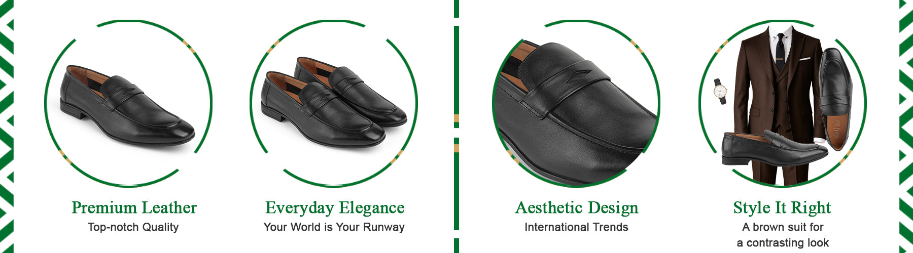 Tresmode Hak Black Men's Leather Penny Loafers - A+ Content