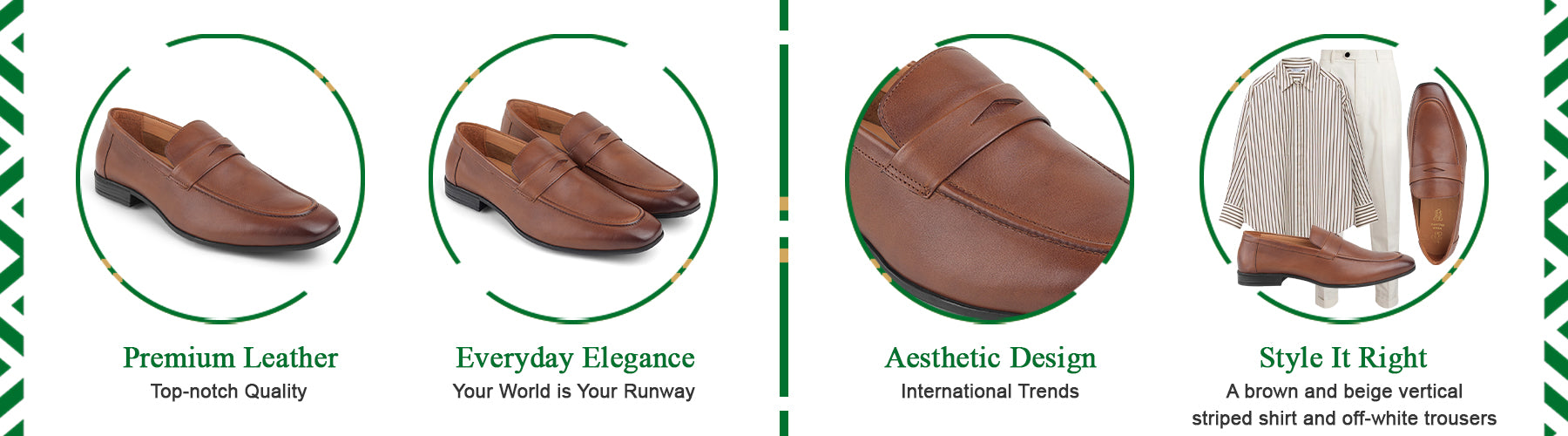 Tresmode Hak Tan Men's Leather Penny Loafers - A+ Content