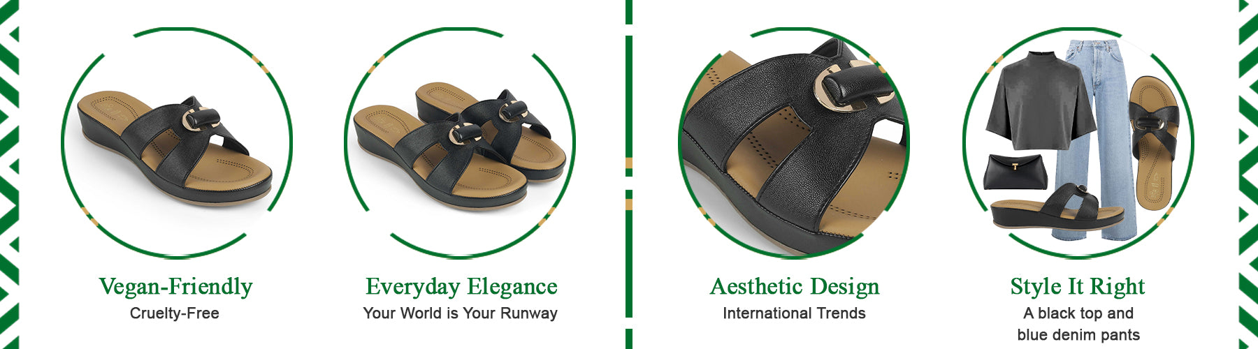 Tresmode Helsinki Black Women's Casual Platform Wedges - A+ Content