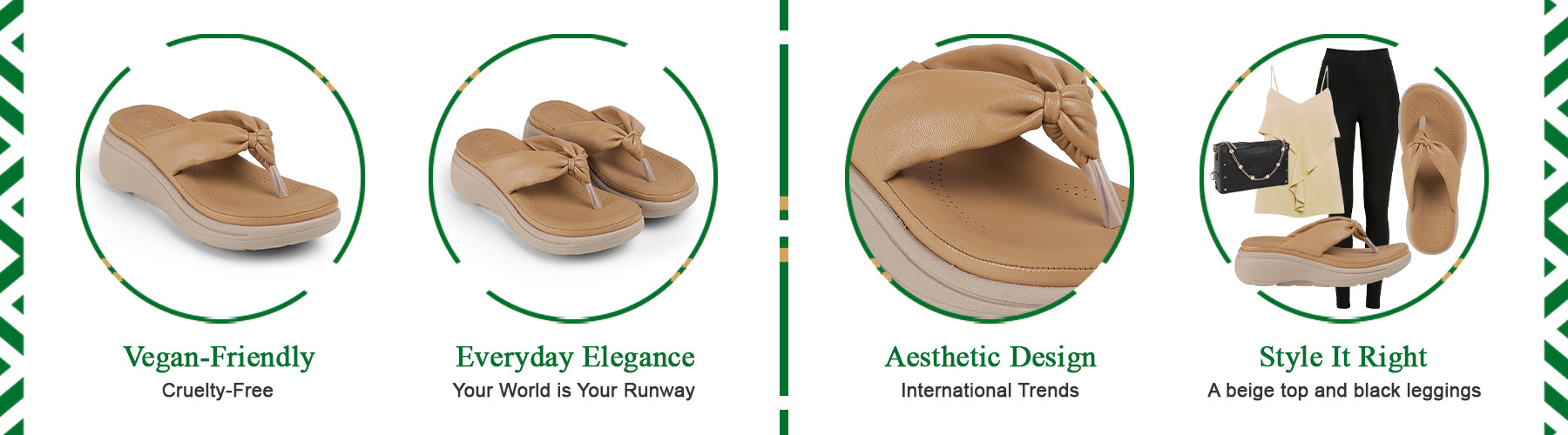 Tresmode Hobi Beige Women's Casual Wedge Sandals - A+ Content