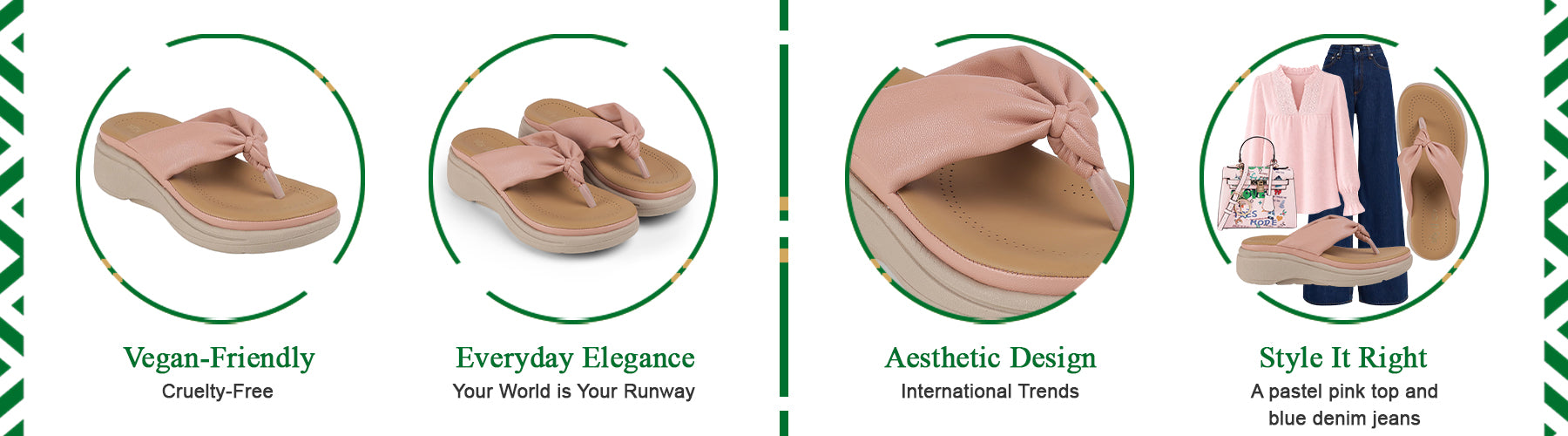 Tresmode Hobi Pink Women's Casual Wedge Sandals - A+ Content
